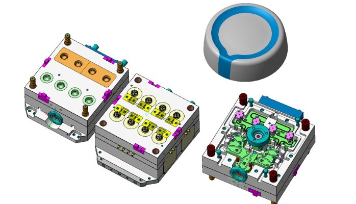 ABS injection mold for Engel Injector with rotary table.