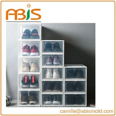 Stackable Clear Plastic Shoe Storage Box